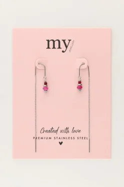 My Jewellery Boucles D'oreilles Avec Perles Violettes Discount