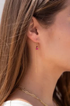 My Jewellery Boucles D'oreilles Avec Perles Violettes Discount