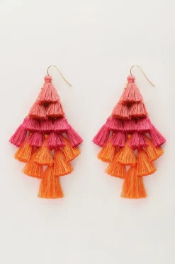 My Jewellery Boucles D'oreilles Avec Pompons Colorés Hot