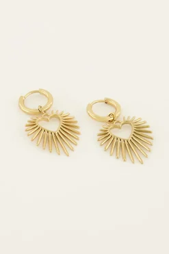 My Jewellery Boucles D’oreilles Avec Rayon De Soleil En Cœur New