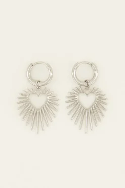 My Jewellery Boucles D’oreilles Avec Rayon De Soleil En Cœur New
