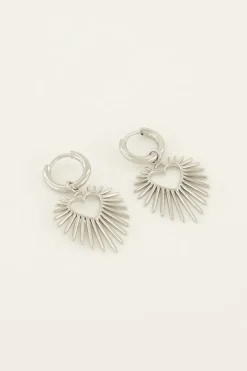 My Jewellery Boucles D’oreilles Avec Rayon De Soleil En Cœur New
