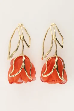 My Jewellery Boucles D'oreilles Avec Tulipe Orange Online