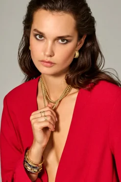 My Jewellery Boucles D'oreilles Bold Avec Nervures Discount