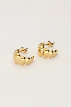 My Jewellery Boucles D'oreilles Bold Avec Bulle Rayée Best