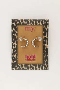 My Jewellery Boucles D'oreilles Bold Avec Bulle Rayée Best