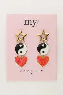 My Jewellery Boucles D'oreilles Candy Avec Trois Breloques New
