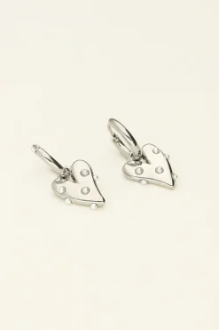 My Jewellery Boucles D’oreilles Coeur à Perles New