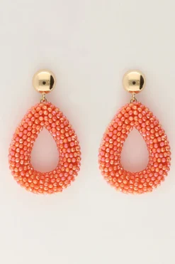 My Jewellery Boucles D'oreilles Corail Avec Pierres Outlet