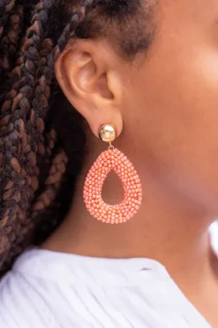 My Jewellery Boucles D'oreilles Corail Avec Pierres Outlet