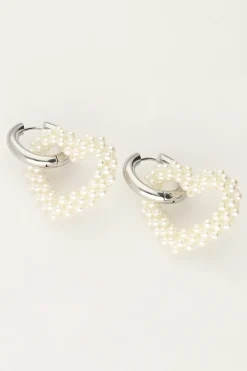 My Jewellery Boucles D'oreilles Cœur Avec Perles Clearance