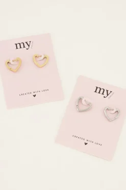 My Jewellery Boucles D’oreilles Cœur Ouvert Discount