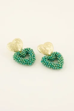 My Jewellery Boucles D'oreilles Cœurs à Bouton Doré Tendance Clearance