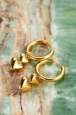 My Jewellery Boucles D’oreilles Double Cœur Best