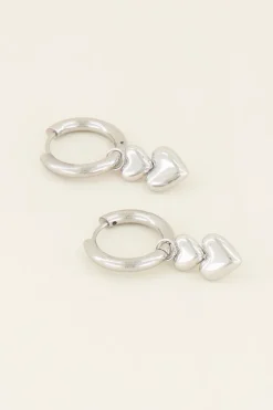 My Jewellery Boucles D’oreilles Double Cœur Best
