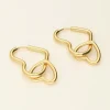My Jewellery Boucles D'oreilles Double Cœur Universe Outlet