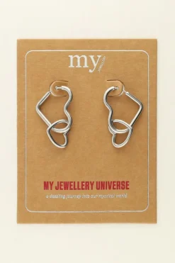 My Jewellery Boucles D'oreilles Double Cœur Universe Outlet