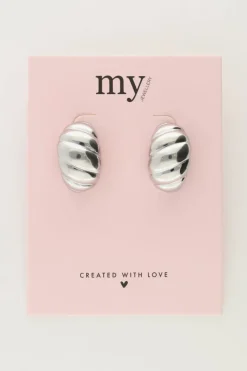 My Jewellery Boucles D'oreilles Gouttes Avec Rebords De Grande Taille Clearance