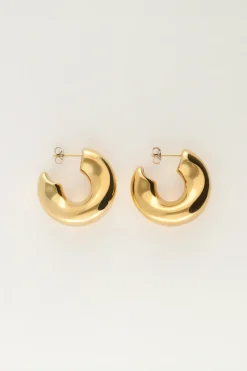 My Jewellery Boucles D'oreilles Larges De Forme Organique Discount