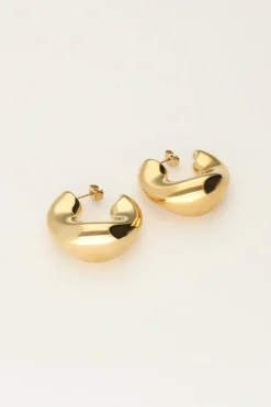 My Jewellery Boucles D'oreilles Larges De Forme Organique Discount