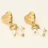 My Jewellery Boucles D’oreilles Longues Coeur Et Perles Online
