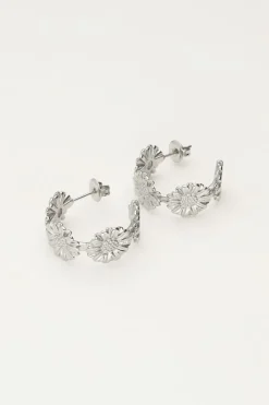 My Jewellery Boucles D'oreilles Moyennes Avec Fleurs Outlet