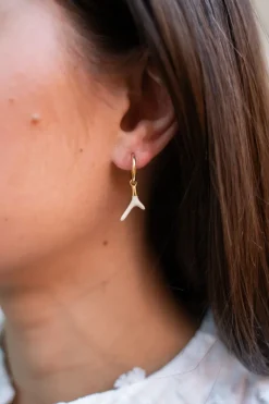 My Jewellery Boucles D'oreilles Océan Avec Corail Beige Hot