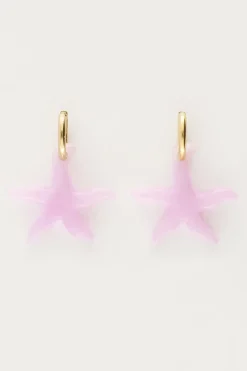 My Jewellery Boucles D'oreilles Océan Avec Petite étoile De Mer Lilas Clearance