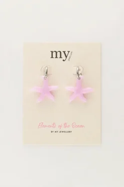 My Jewellery Boucles D'oreilles Océan Avec Petite étoile De Mer Lilas Clearance