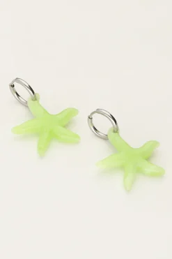 My Jewellery Boucles D'oreilles Océan Avec Petite étoile De Mer Verte Online