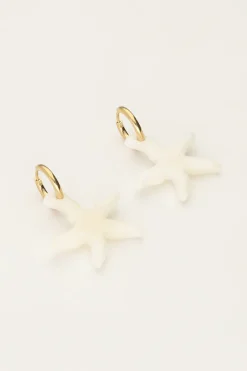 My Jewellery Boucles D'oreilles Océan Avec Mini étoile De Mer Beige Hot