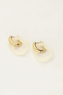 My Jewellery Boucles D'oreilles Océan Mini Beige Discount