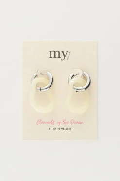 My Jewellery Boucles D'oreilles Océan Mini Beige Discount