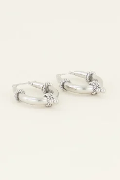 My Jewellery Boucles D’oreilles Ovales Avec Chaîne Discount