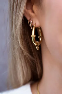 My Jewellery Boucles D’oreilles Ovales Avec Chaîne Discount