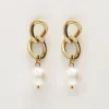 My Jewellery Boucles D’oreilles Pendantes Chaîne Et Perle Clearance