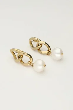 My Jewellery Boucles D’oreilles Pendantes Chaîne Et Perle Clearance