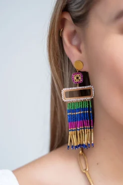 My Jewellery Boucles D'oreilles Pendantes Avec Perles Miyuki Colorées Online