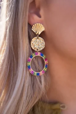 My Jewellery Boucles D'oreilles Perles Multicolores Best