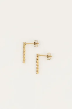 My Jewellery Boucles D’oreilles Puces Avec Barres En Strass Best