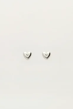 My Jewellery Boucles D'oreilles Puces Cœur Et Strass Online
