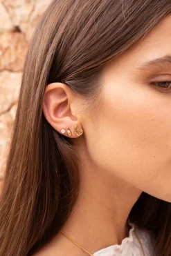 My Jewellery Boucles D'oreilles Puces Cœur Avec Strass Outlet