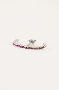 My Jewellery Boucles D’oreilles Puces En Cristal Rose Vintage Online