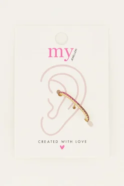 My Jewellery Boucles D’oreilles Puces En Cristal Rose Vintage Online