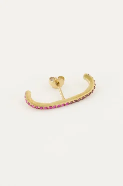 My Jewellery Boucles D’oreilles Puces En Cristal Rose Vintage Online