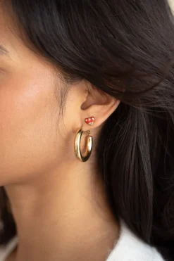 My Jewellery Boucles D'oreilles Puces Mini Cœur Rouge Outlet