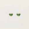 My Jewellery Boucles D'oreilles Puces Mini Cœur Vert Clearance