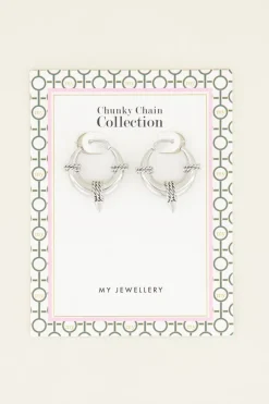 My Jewellery Boucles D’oreilles Rondes Avec Chaîne Outlet