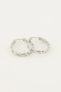 My Jewellery Boucles D’oreilles Rondes à Motif Corde Hot