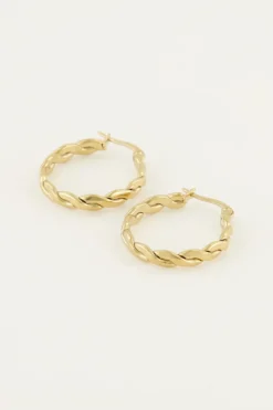 My Jewellery Boucles D’oreilles Rondes à Motif Corde Hot